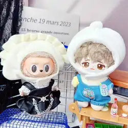 Baozi sombrero de cubierta de cabeza de bola de masa hervida, ropa de muñeca Kawaii, camisa blanca, conjunto de muñeca Idol, vestido DIY, atuendo cambiante, regalos de vestir, 10cm