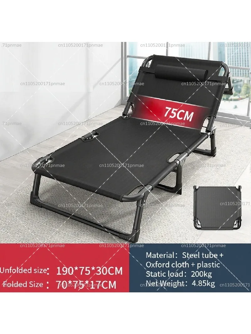 Metal Folding Single Bed Modern Office Portable Bed Adjustable Chair Mattress for Camping Outdoor view 6