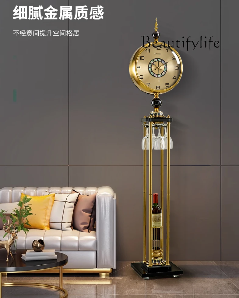 European Style the Grandfather Clock Living Room Fashion Large High-End American Vertical Floor Decoration Ornaments