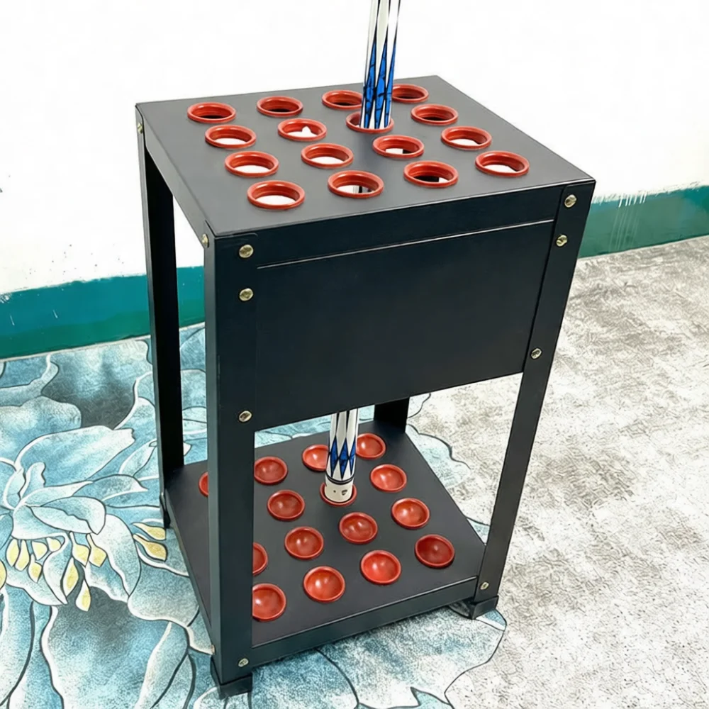 Modern Pool Cue Storage Rack Floor Stand Organizer For Billiard Rooms Clubs Sports Gear Display Holder Accessory
