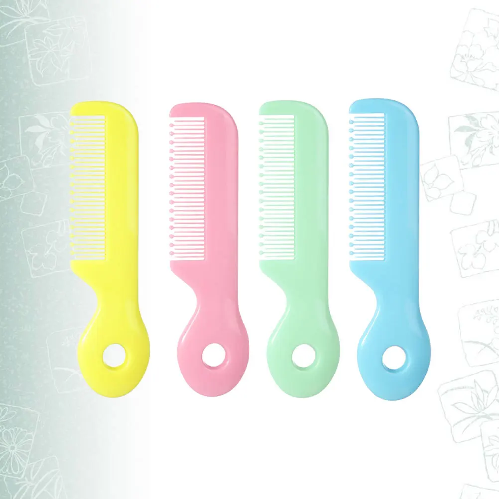 

4Pcs Baby Safety Comb Round Teeth ABS Material Gentle Scalp Massage Newborn Hair Grooming Tool for Infant Care
