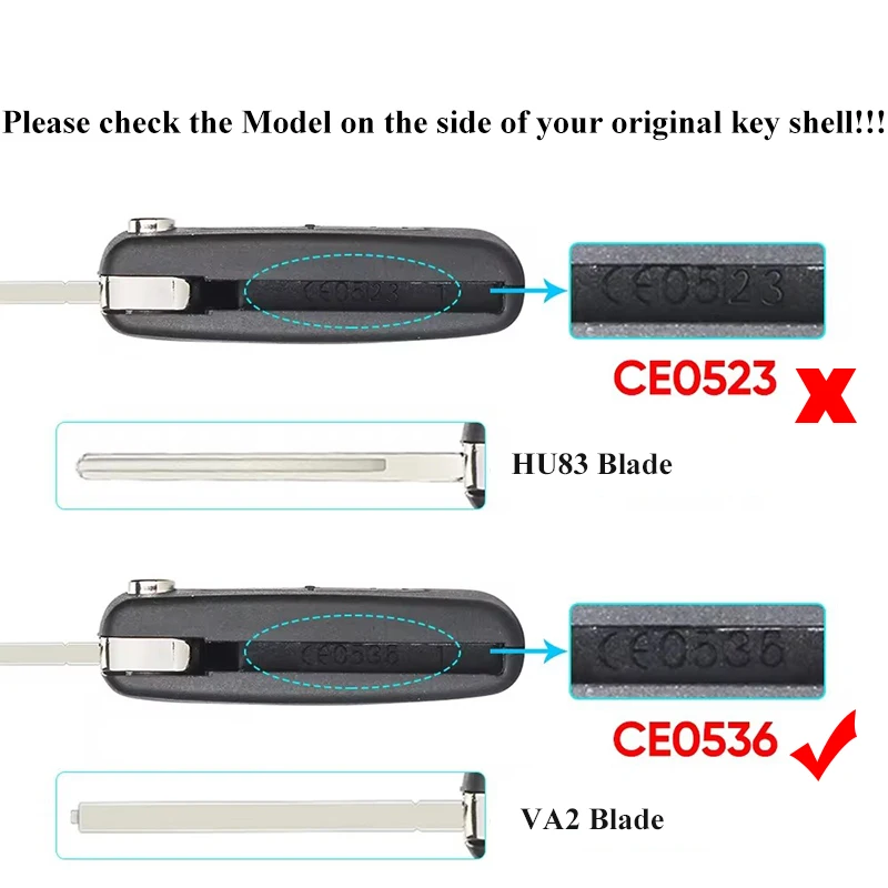 KEYECU 3 przyciski ASK FSK 433 MHz ID46 Chip do Peugeot 207 208 307 308 408 Partner Auto Upgraded Flip Remote Key Fob CE0536