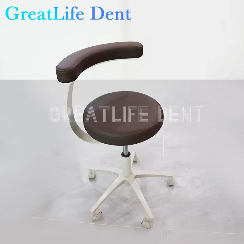 GreatLife-Altura ajustável cadeira de couro PU para dentista, cadeira móvel para laboratório, cadeira para dentista, hospital, médico B, sala de ultra-som