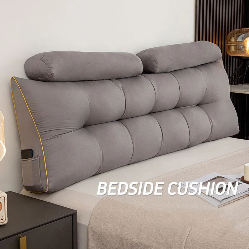 

Королева подушек для изголовья, треугольные подушки для изголовья, подушка для спинки изголовья, клиновая подушка для чтения, сидения, работы, темно-серый