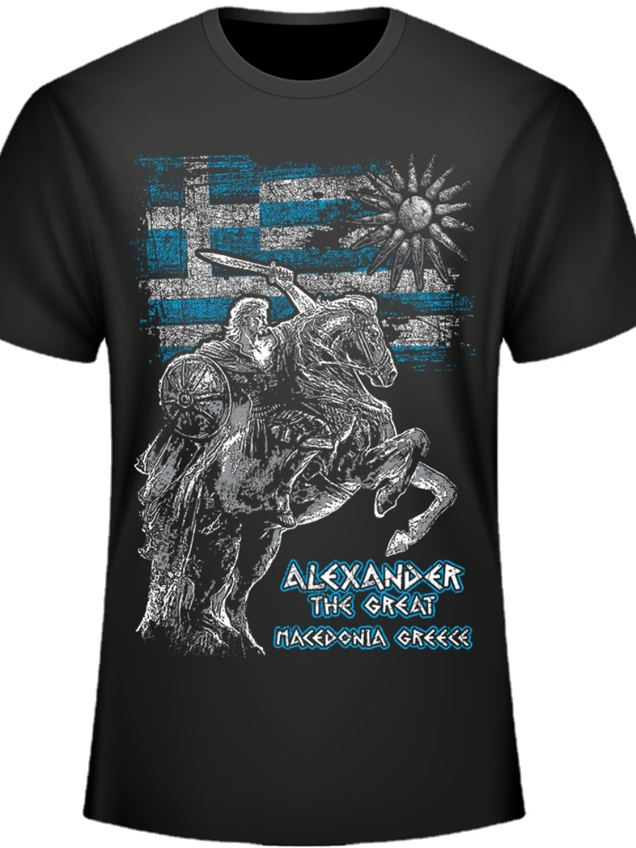 Macedonia Greece Alexander The Great T-Shirt. Summer Cotton Short Sleeve O-Neck Men\'s T Shirt New S-3XL