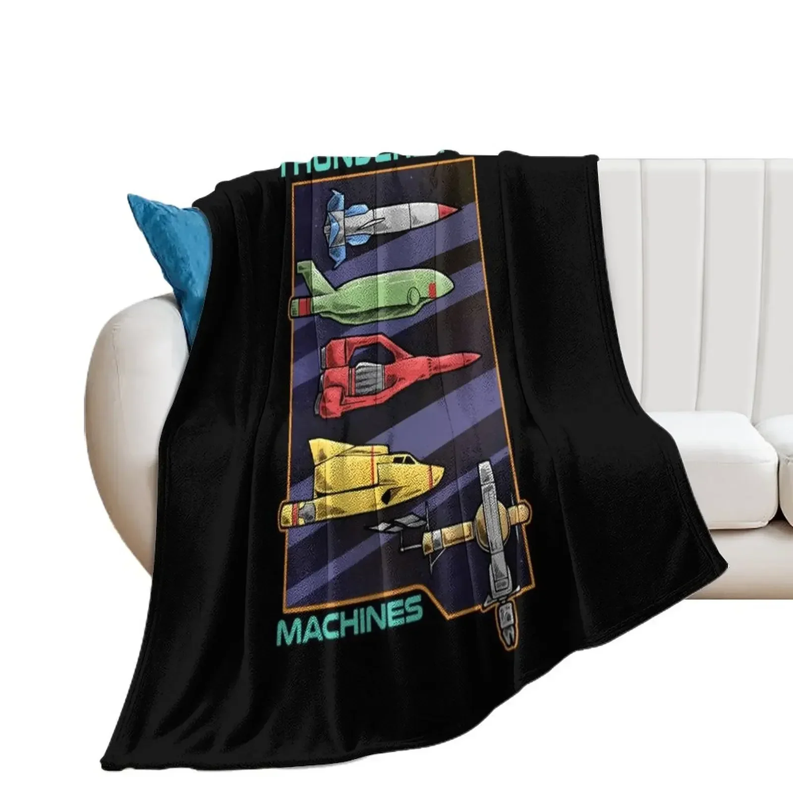 Thunderbirds Machines Throw Blanket Moving Bed covers Winter beds Blankets