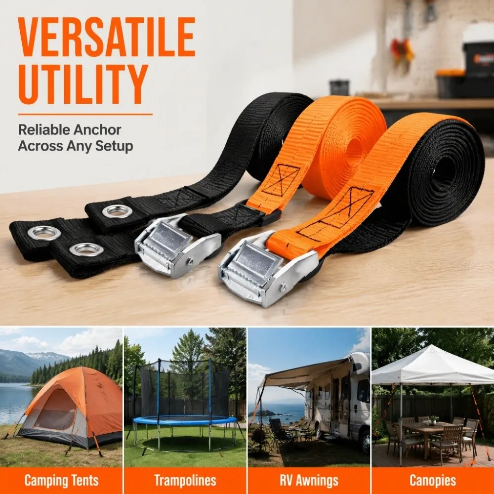 Durable Securing Straps Wind Resistant Easy To Adjust Wind Resistant Ropes Firmly In Place Easy To Install Tension Belts