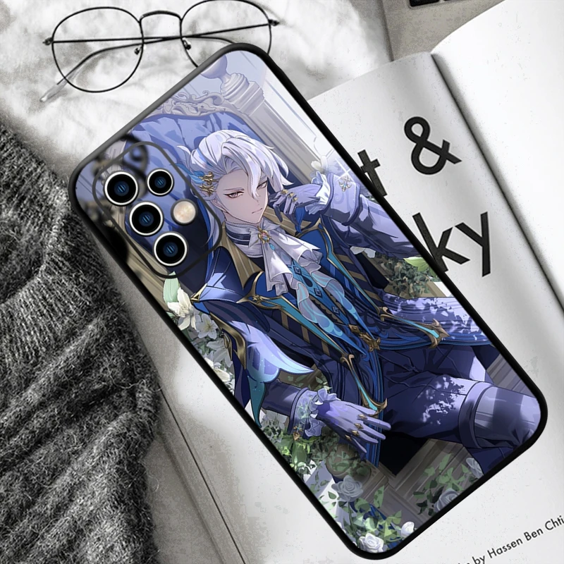 Genshin Impact Neuvillette Quality 5stars Hydro Phone Case per SAMSUNG Galaxy A54 53 52 51 F52 A71 note20 ultra S23 M30 M21