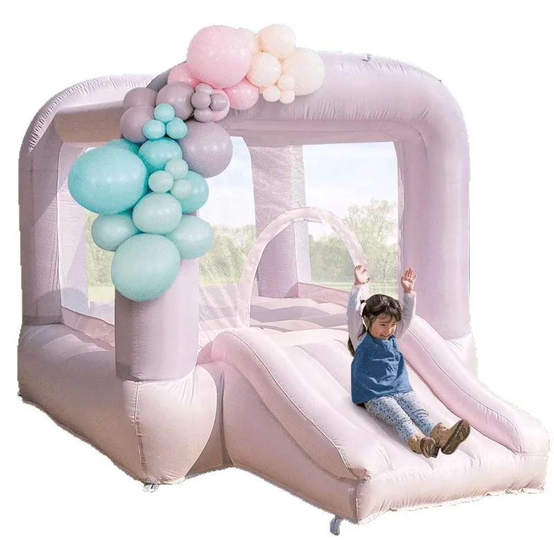 Birthday party trampoline, outdoor white small inflatable wedding, castle c