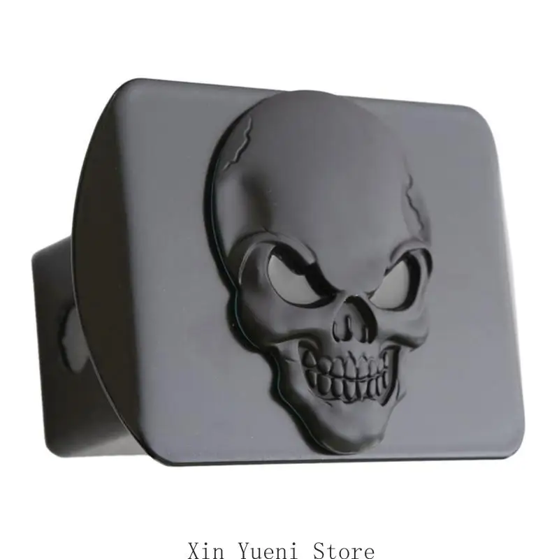 

E8BC Trailer Antift Theft Hitch Cover Dustpray Patter Skul
