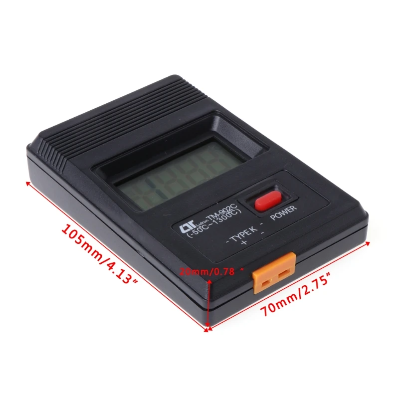 -50C to 1300C Compact Temperature Meter Portable Digital K Type Thermometer Sensor 2 Types Thermocouple Probe Detector