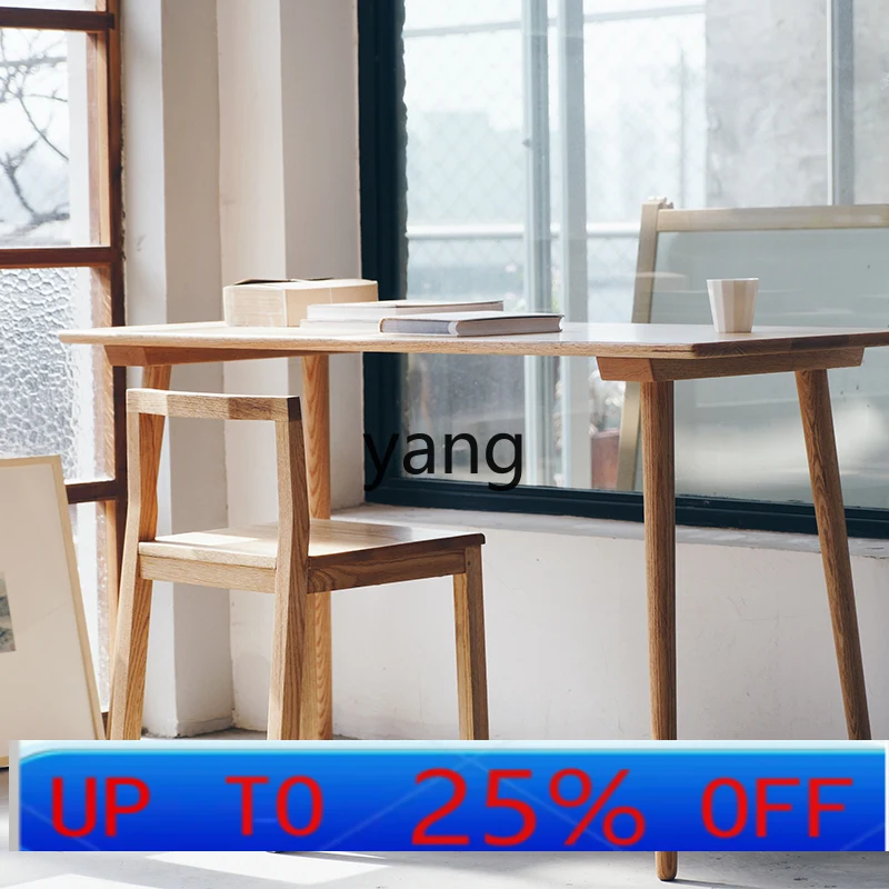 

LMM круглый стол на ножках, простой стол из цельного дерева, вишневое дерево, компьютерный стол для спальни, каллиграфии