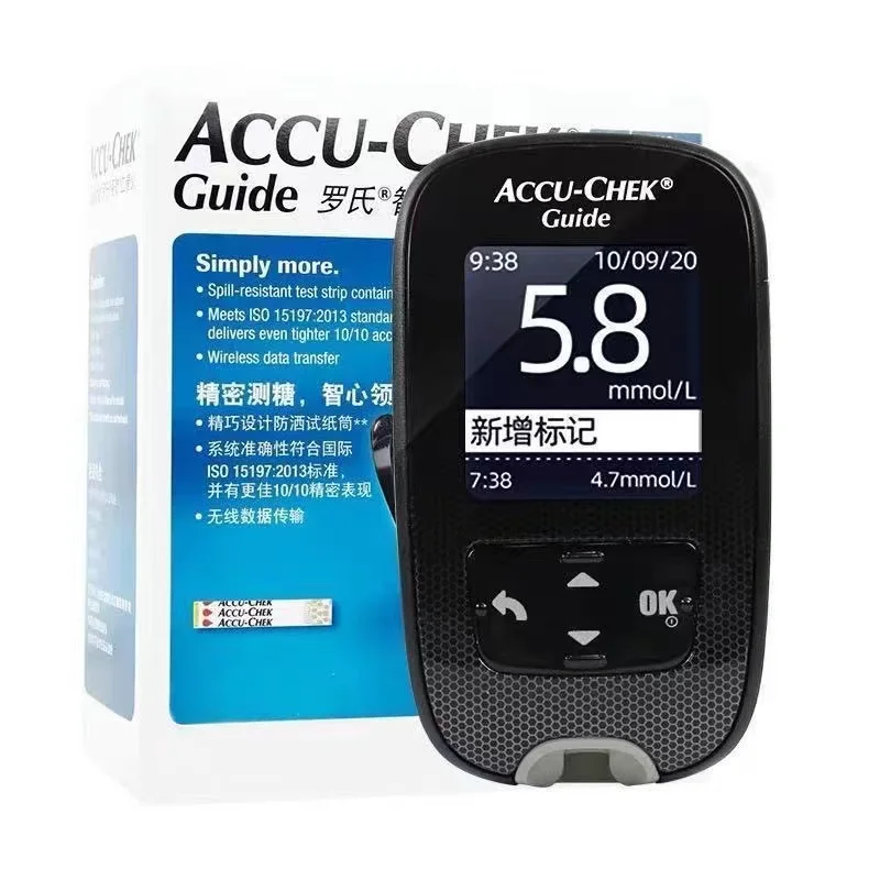 ACCU Chek Guide Blood Glucose Accu Chek Glucose Test Strips & Lancets Sets Blood Glucose meter Test Kit Free Blood Taking Needle