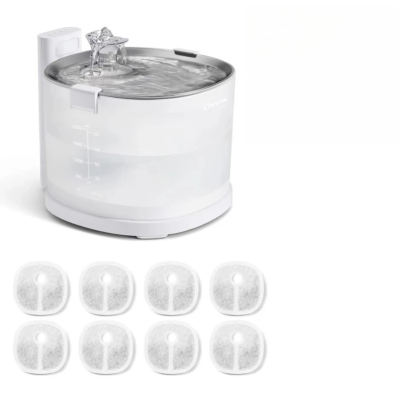 Portable Stainless Pet Cat Drinking Water Fountain New Smart Sensor Wireless Battery Operated Pumpless Automatic Cat
