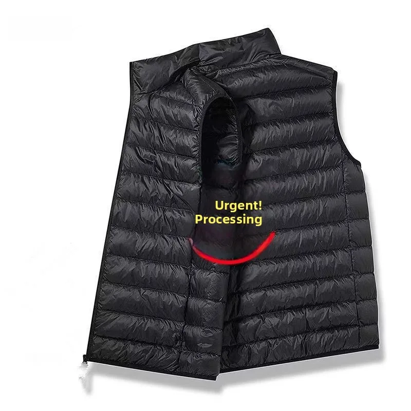

Осень-зима, легкий пуховый хлопковый жилет с воротником-стойкой, мужское пальто-джат, повседневный теплый жилет, хлопковая одежда