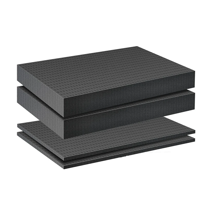 4 Pieces Foam Insert For Cases Tool Box Foam Grid Line Foam Insert 40X40x2cm/40X40x5cm