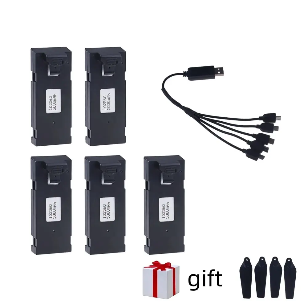 Upgrade 5000mAh E88 Batterij 3.7V Batterij Voor E88 E88PRO E99 E525 P1 K3 P10 A13 S98 RC Drone RC quadcopter Onderdelen Batterij
