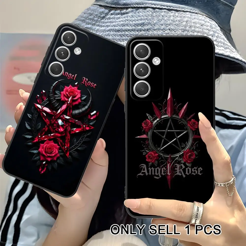 Angel Rose Phone Case for Samsung Galaxy S26 S25 S24 S23 S22 S21 S20 Note20 Plus FE Ultra Soft TPU Shockproof Cover