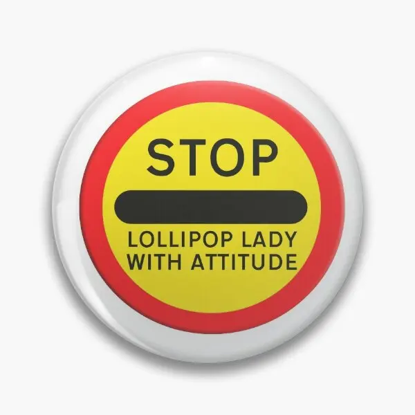 Road Sign School Childrens Crossing Loll  Soft Button Pin Lover Gift Cartoon Funny Jewelry Collar Fashion Women Metal Decor