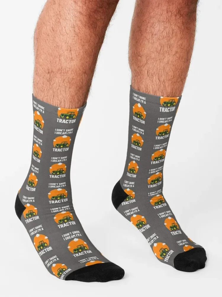 No roncar, ensueño, soy un tractor Calcetines nuevos Calcetines de suelo para hombre Mujer Hombre