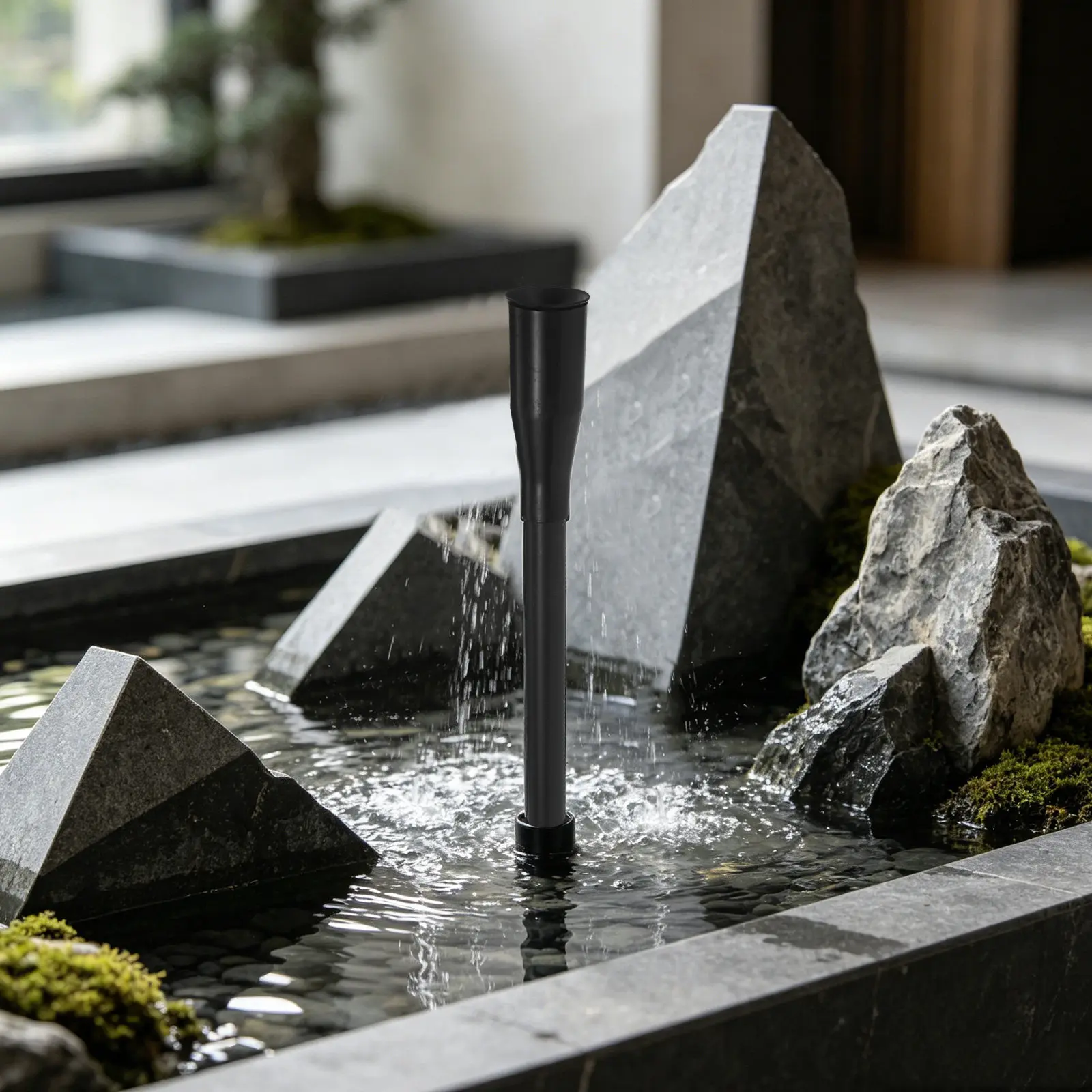 Small Pond Fountain Nozzle Black Mushroom Fountain Spray Head Silent Water Flow Mode for Garden Pond Pump Water Feature