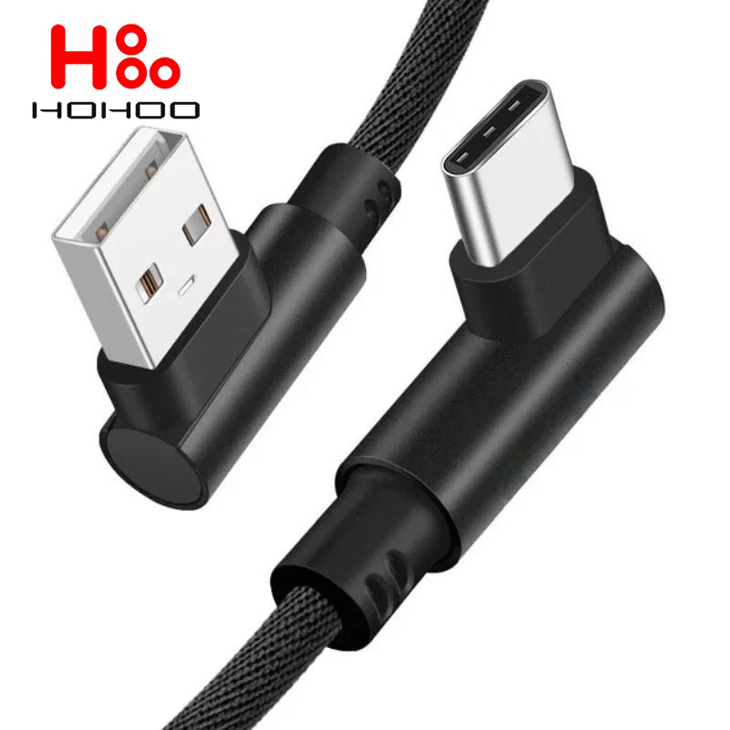 5A USB type c Fast charge Cable 90 Degree Phone Charger Cable USB Type c Charging Cable For Xiaomi Redmi Huawei Android Charger