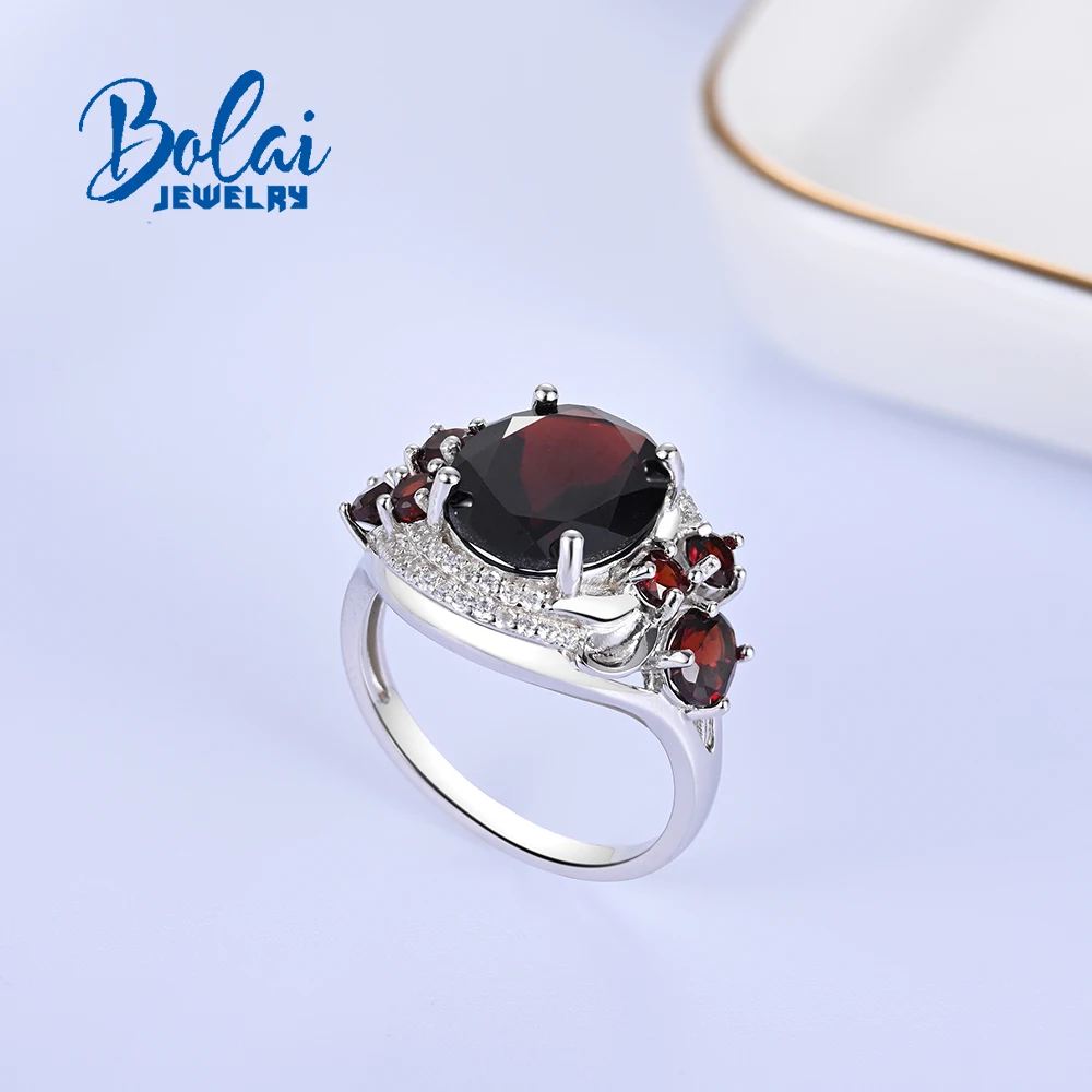 New & Eye Catching Natural Garnet Gemstone Ring Earrings Pendant Necklace set women Elegant jewelry Engagement anniversary gift