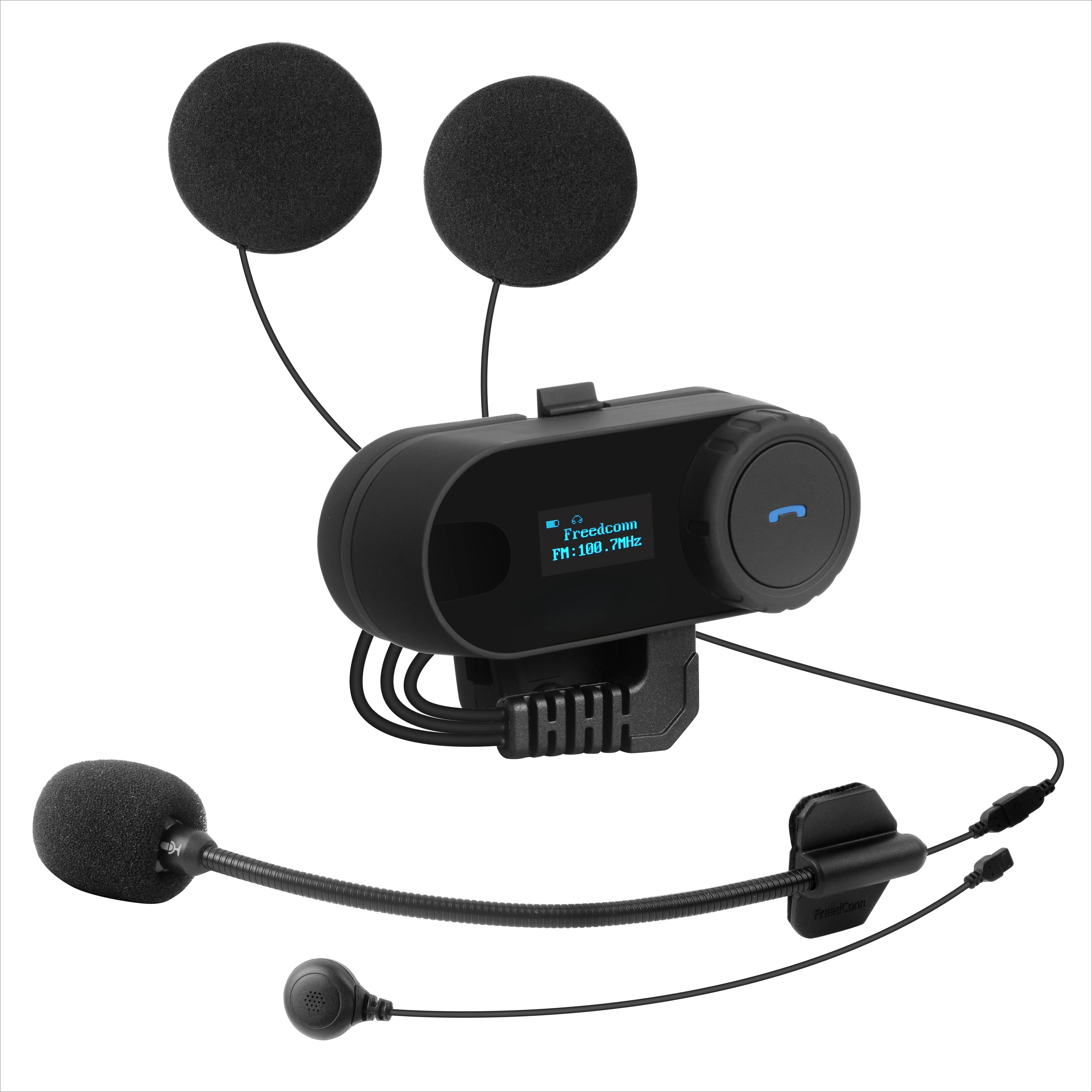 FreedConn TCOM SC Motorcycle Ski Helmet Intercom  Headset 800M Interphone with FM Radio Noise Reduction
