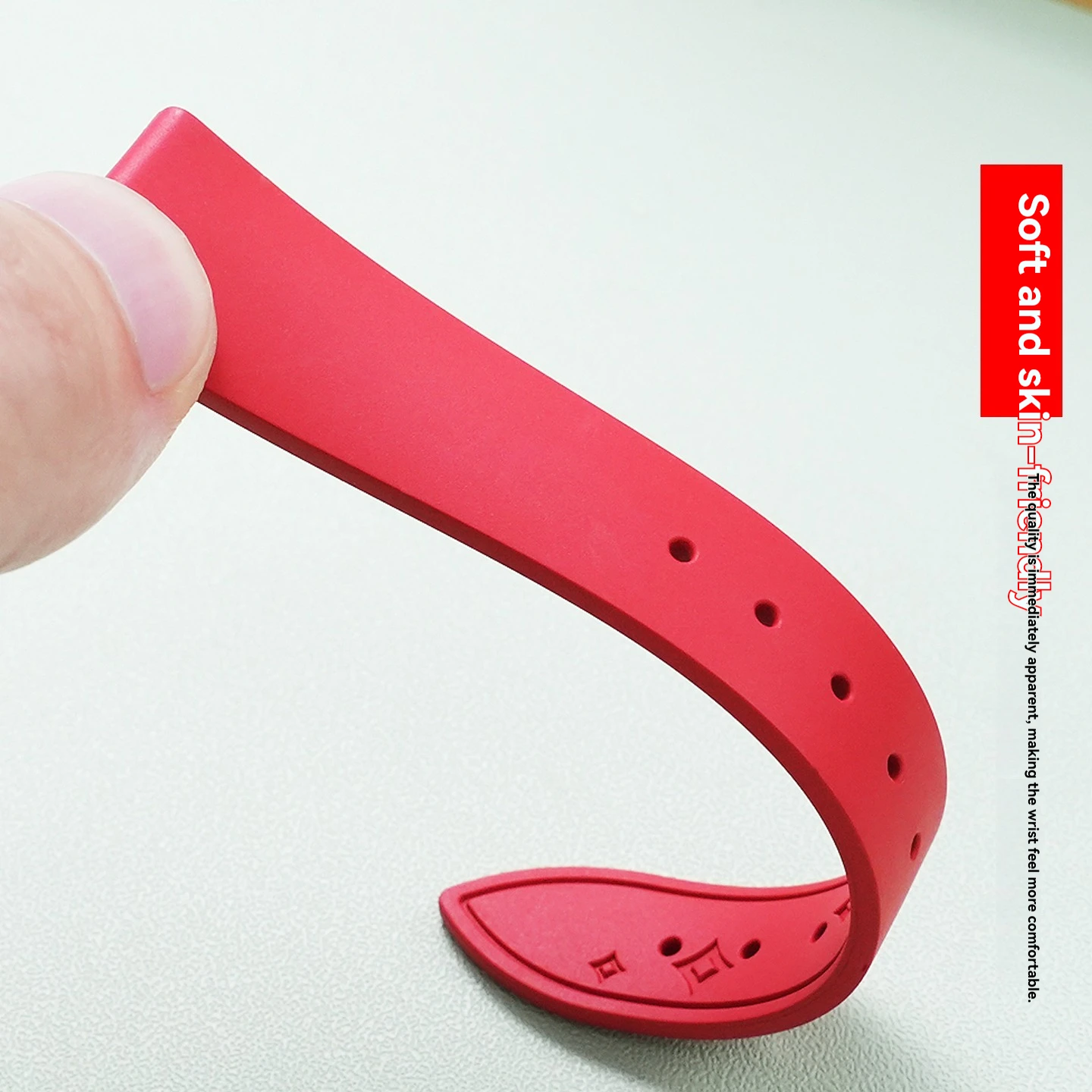 FKM Color Fluororubber Strap Replacement Cartier Solo Tank Key London Women's Small and Medium Watch Strap 18MM view 5