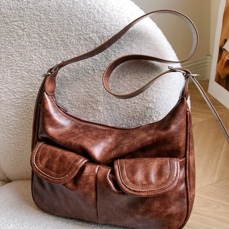 Artificial Leather Shoulder and Crossbody Small Square Bag Solid Zipper Female Bags 2024 Hot Sale Bolso Bandolera De Mujer