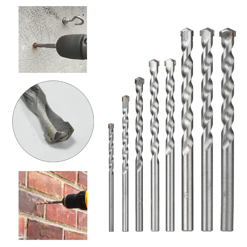 

3-10mm Wall Drill Bit Masonry Drill Bit Carbide Tipped Gun Drill Bit for Brick Concrete Marble Tile Stone Drilling