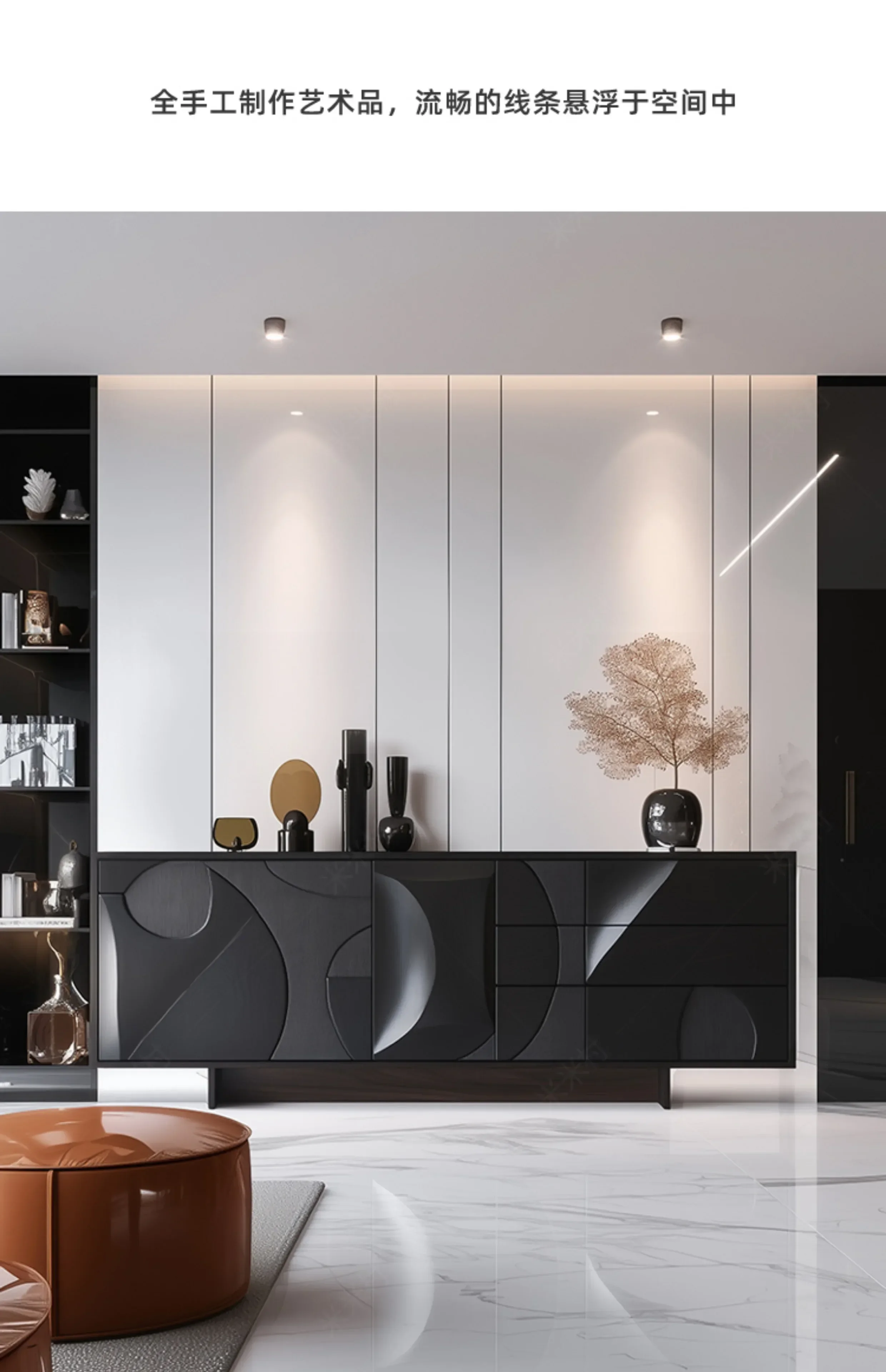 Solid wood dining side cabinet Modern simple locker Living room against the wall Multifunctional entrance cabinet