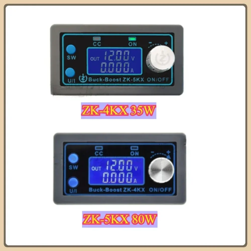 ZK-4KX/5KX 80WDC Buck Boost Converter CC CV 0.5-30V 4A 5V 6V 12V 24V Power Module Adjustable Regulated Laboratory Power Supply