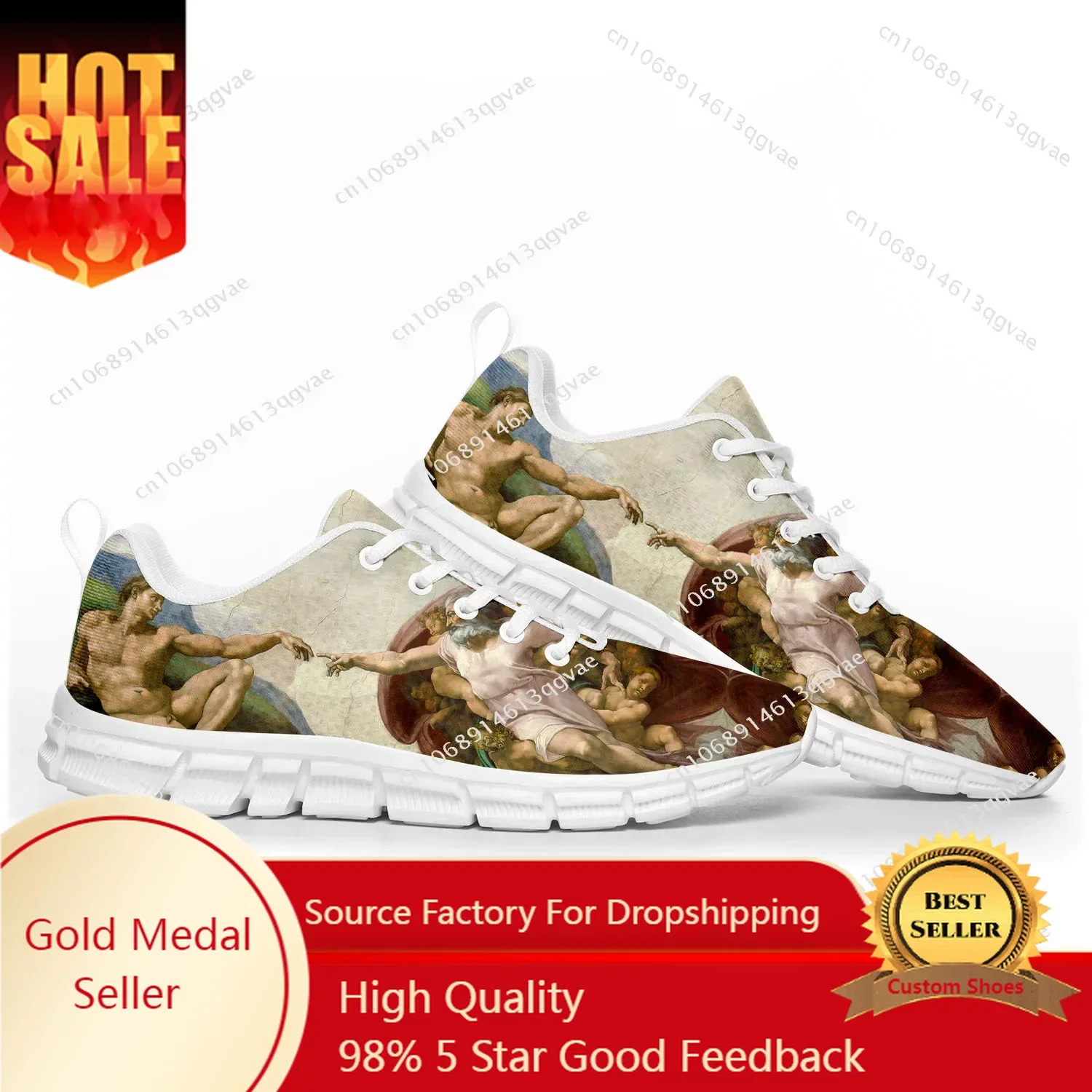 The Creation of Adam Sports Shoes High Quality Mens Womens Teenager Kids Children Sneakers Sneaker Customize Couple Shoe White