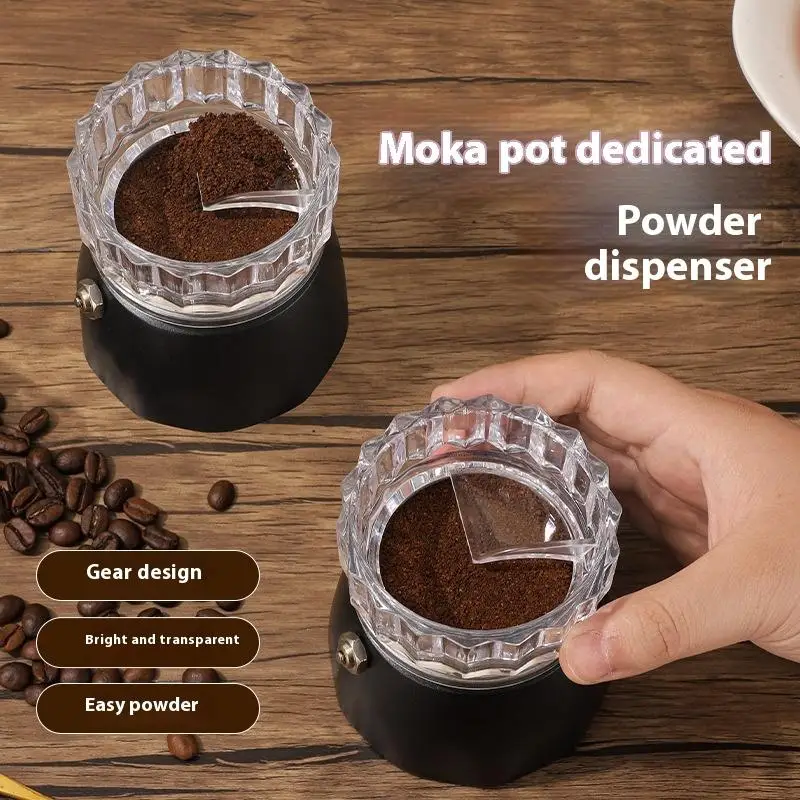 Universal café tamper rotativo pó dosagem anel distribuidor de café nivelador para moka pote abs material de qualidade alimentar ferramenta de café expresso