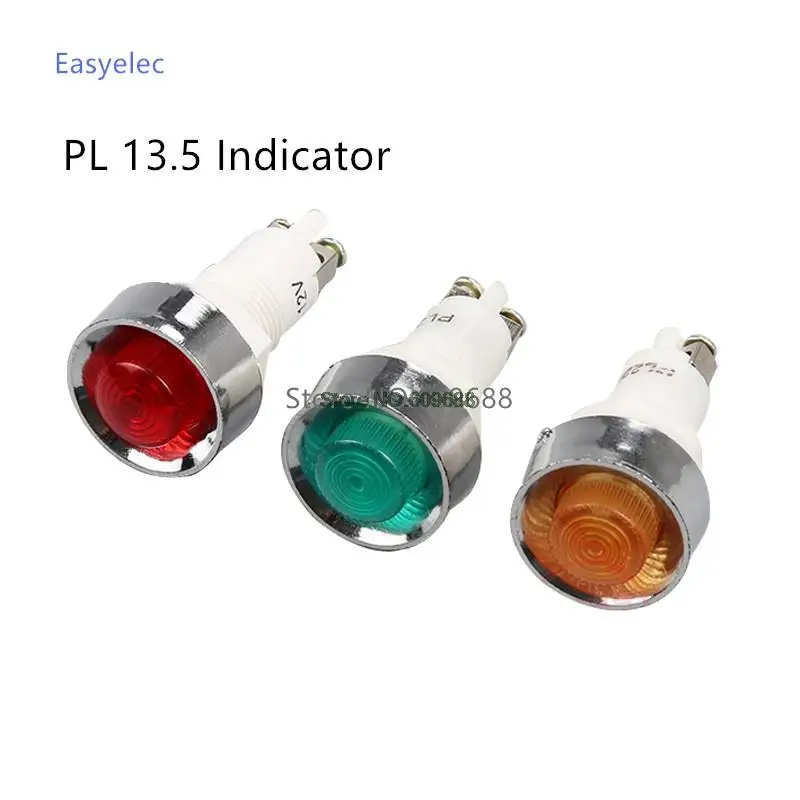 PL Warning Pilot Light Indicator Led Lamp Light DC12V DC24V AC220V Mounting Hole 12mm,Indicator Switch