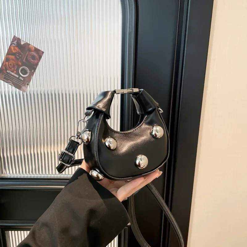 

Spring Women's Designer Underarm Bag Crescent Mini Shoulder Purse Niche Luxury Messenger Crossbody Bag Vegan Leather Handbag