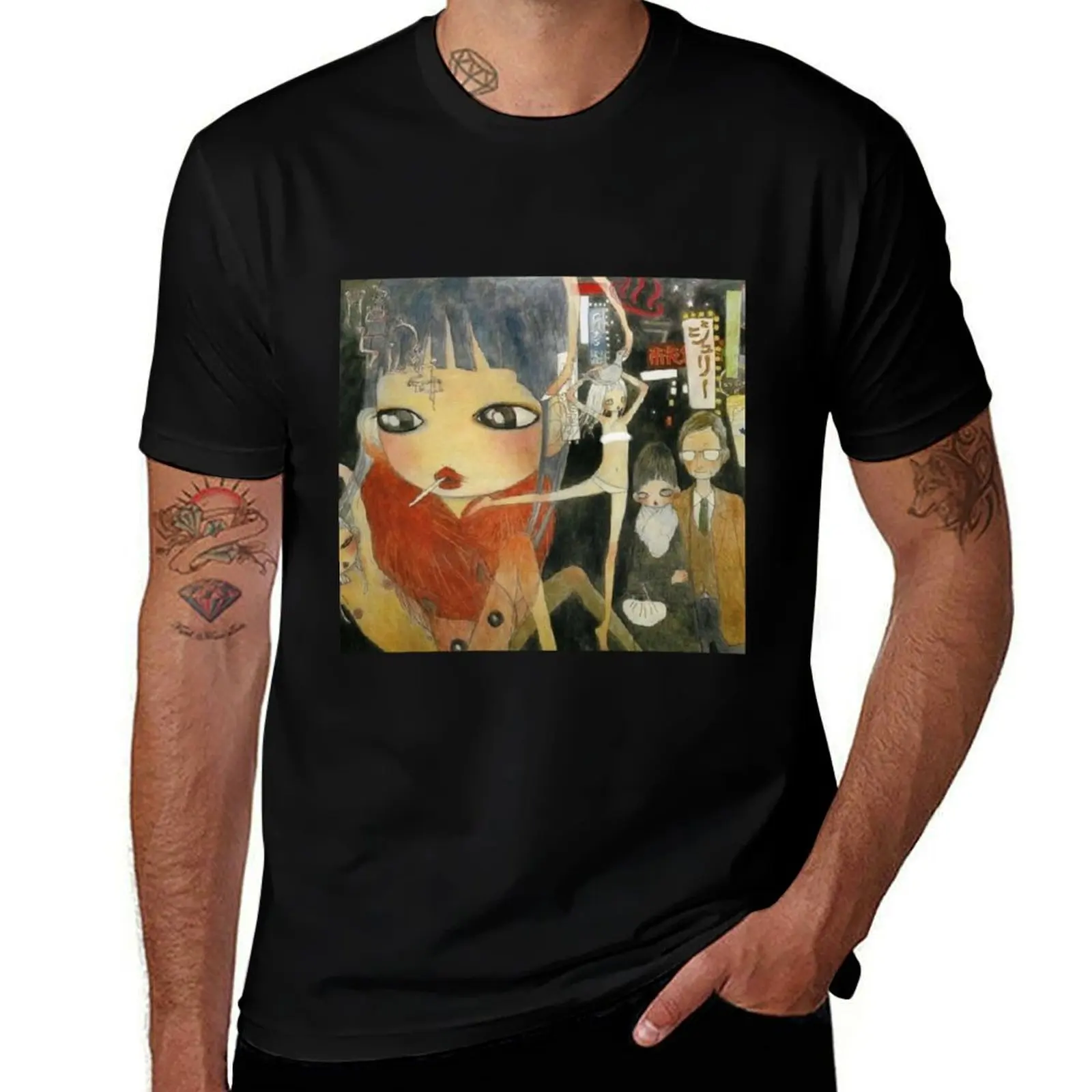 

Aya Takano town_s life T-Shirt Big Size Short Sleeve Casual Top
