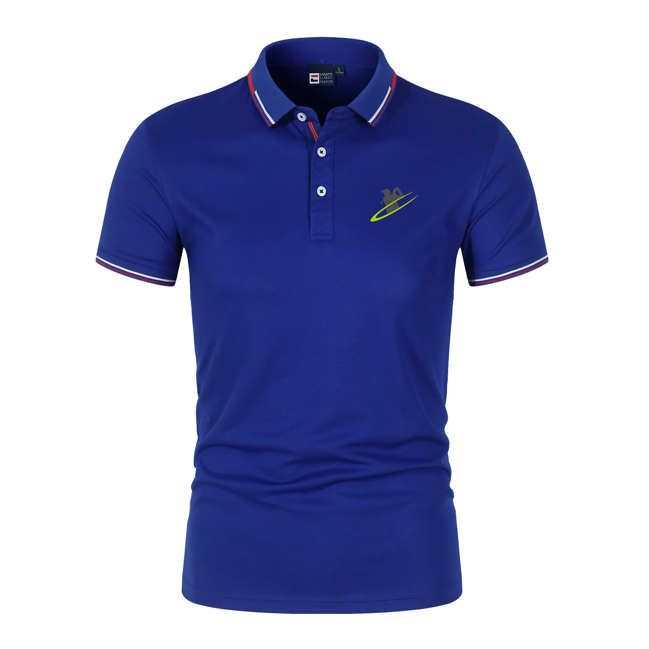 POLO de manga corta con solapa para hombre, ropa de Golf informal de verano, jerséis de tendencia de moda, Tops de calle con adornos de botones, 2024