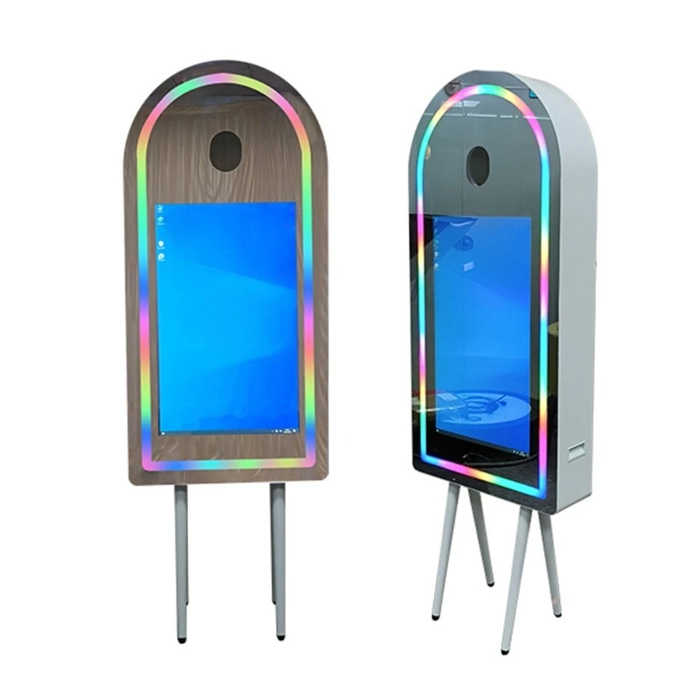 Intelligent Mirror Photography Machine Built In Computing System Commercial Advertising and Photo Device