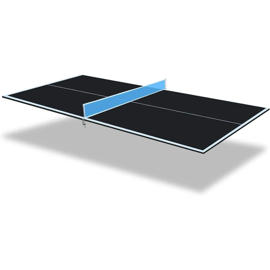 

7FT/8FT/8.5FT/9FT Foldable Table Tennis Table Topper for Pool Table Indoor Outdoor Conversion Top with Net and Premium Foam Pad