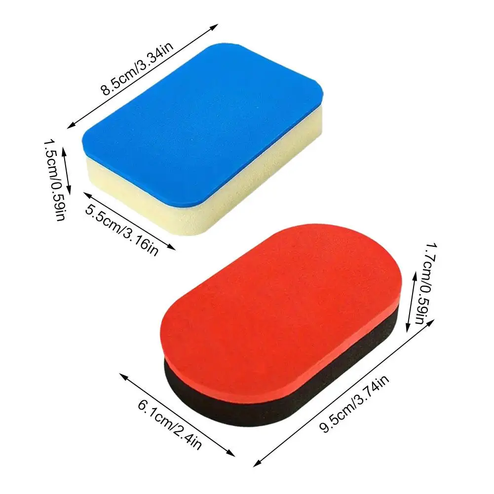 Table Tennis Racket Cleaner Dust Remover Pong Paddle Rubber Sponge Eraser Wipes Tool Kit for Paddles Red Blue W2V2