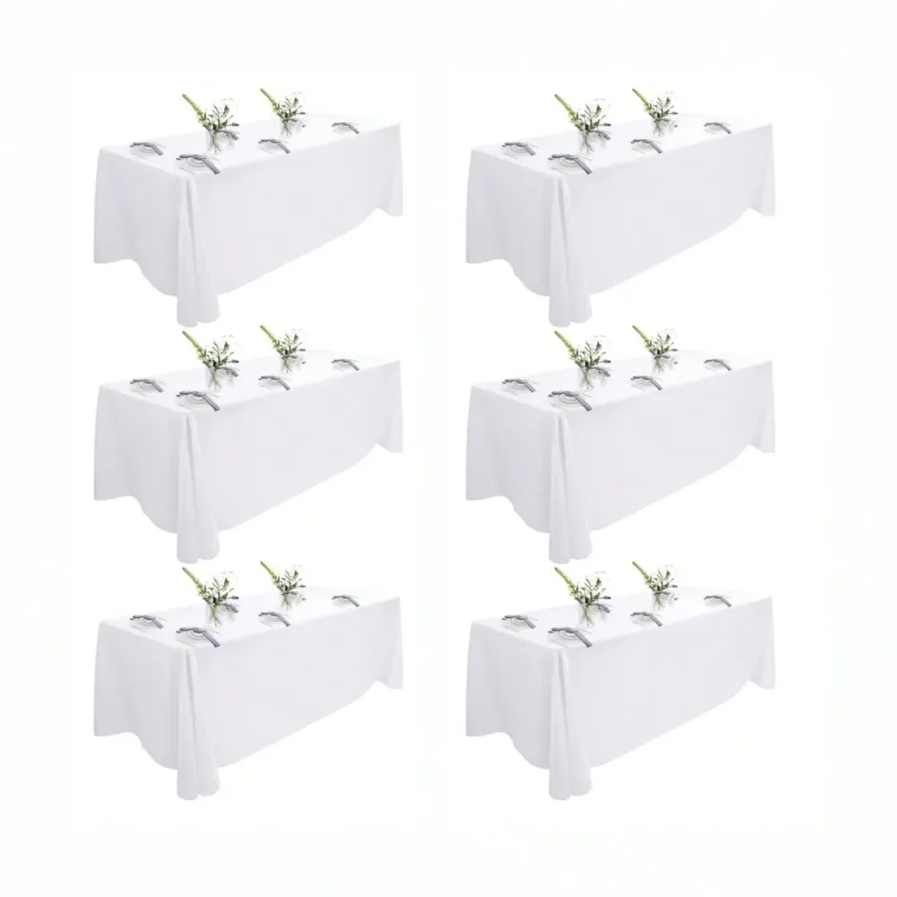 

Прямоугольные скатерти для столов длиной 68 футов, устойчивые к пятнам и складкам, из полиэстера, тканевые покрытия для столов, подходящие для кухни.