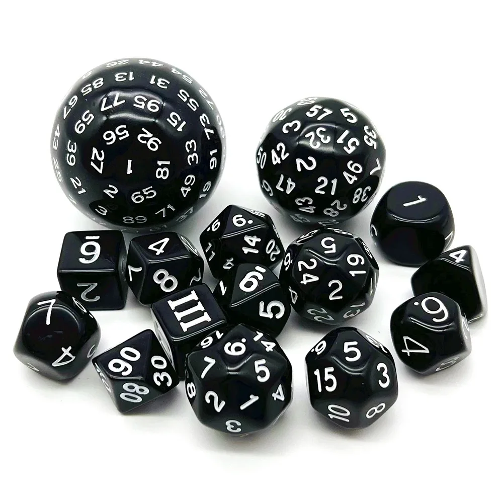 15pcs/set Polyhedral Dice Set Family Party Game Set Christmas Gift DND Game RPG Board Entertainment Accessories