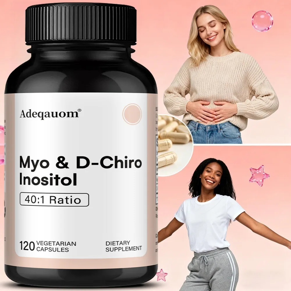 Myo-inositol & D-chiro Inositol Capsules Dosage for 40:1 Ratio for Ovarian Support and Balance