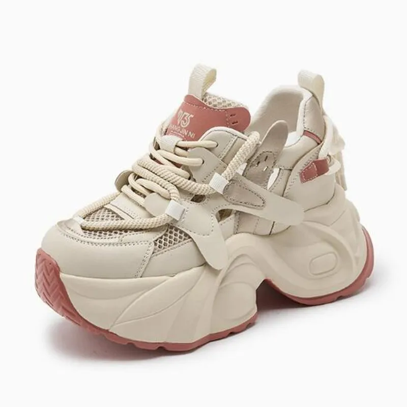 

Высококачественные новые женские кроссовки на платформе 2026 года для лета и осени, массивные дышащие сетчатые спортивные вулканизированные туфли, повседневные женские сандалии