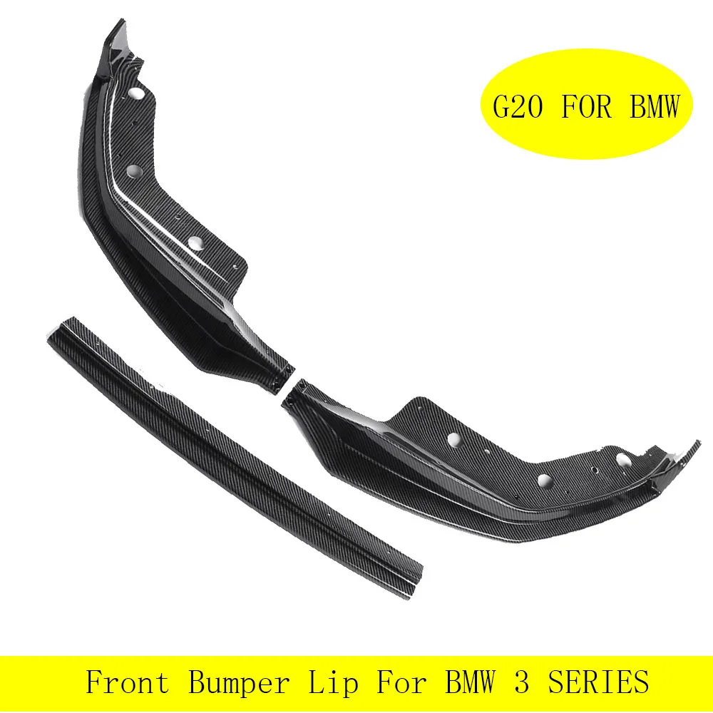 

G20 Car Front Bumper Lip Spoiler Splitter Diffuser Detachable Body Kit Cover Guard For BMW 3 Series MP Style G20 2019 2020 3PCS