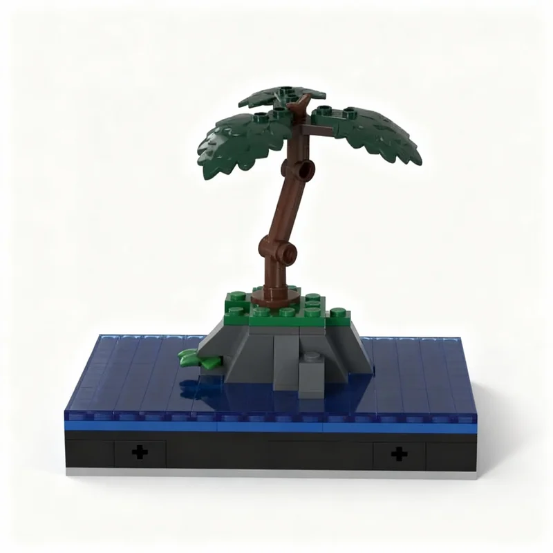 

214PCS MOC Street View Modular Terrain River Island Model Custom Building Blocks Architecture DIY Assembly Display Gift Ideas