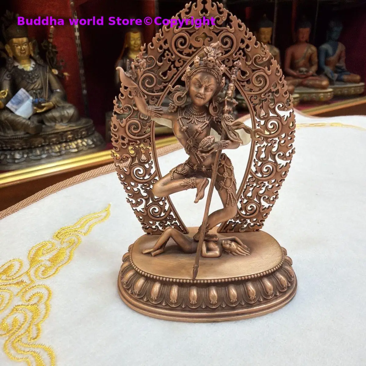 Special offer Rare Exquisite copper carving Buddha statue DAKINI Vajrayogini Vajravarahi Buddhist altar tibetan family worship