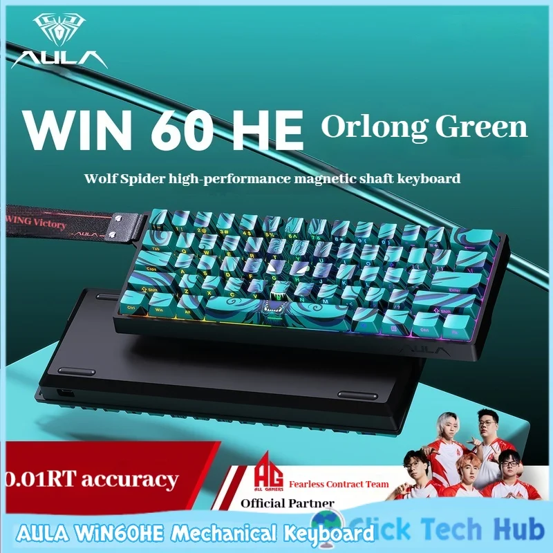 

AULA Win60he Magnetic Axis Mechanical Keyboard Orlon Dragon Gaming Fps Wired Office Desktop Laptop Dedicated Keyboard Ergonomic